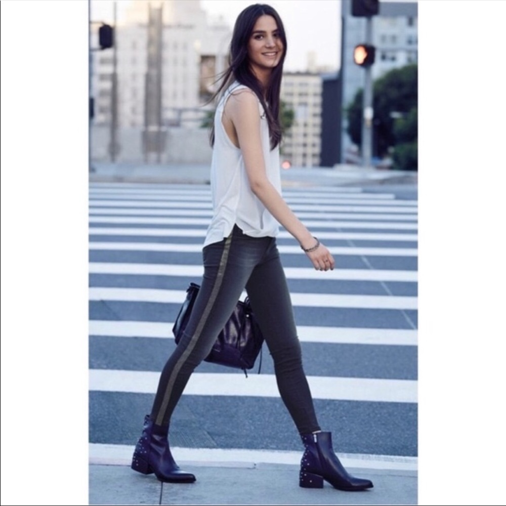 HUDSON Luna Embellish Crop Super Skinny Leg Jeans